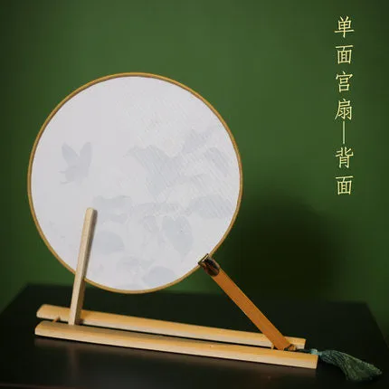 Cotton And Linen Hand-made Bamboo Bone Classical Chinese Fan Single Side 100