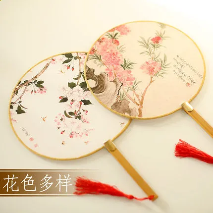 Cotton And Linen Hand-made Bamboo Bone Classical Chinese Fan Single Side 100