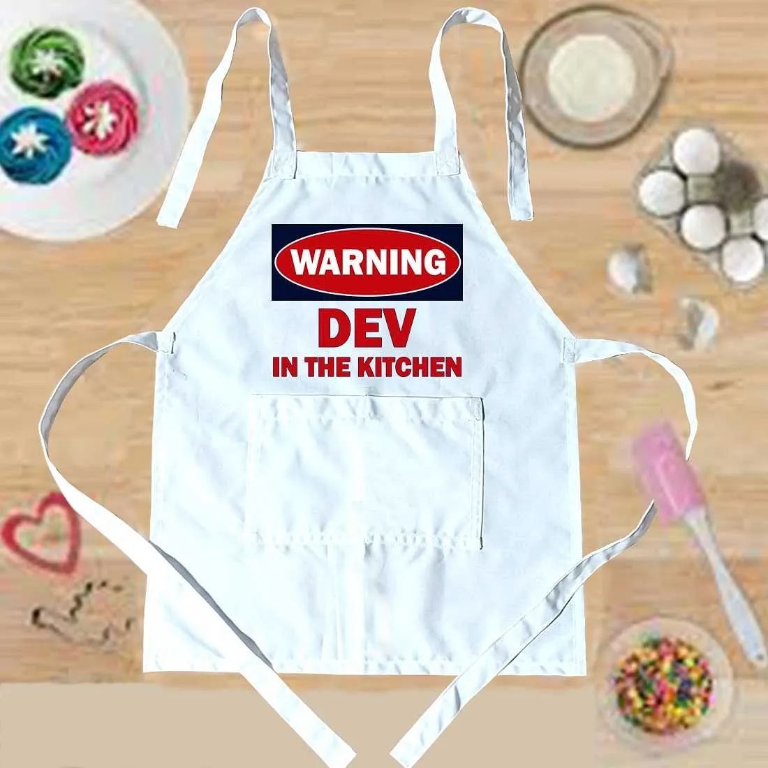 Customized Apron for your Kids - Warning