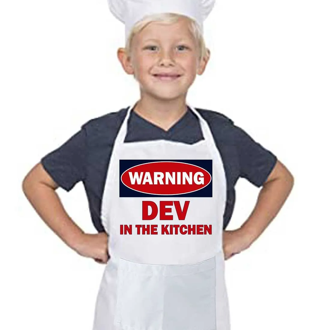 Customized Apron for your Kids - Warning