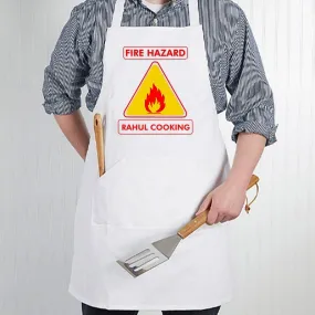 Customized High Quality Funny Aprons for Adults - Fire Hazard