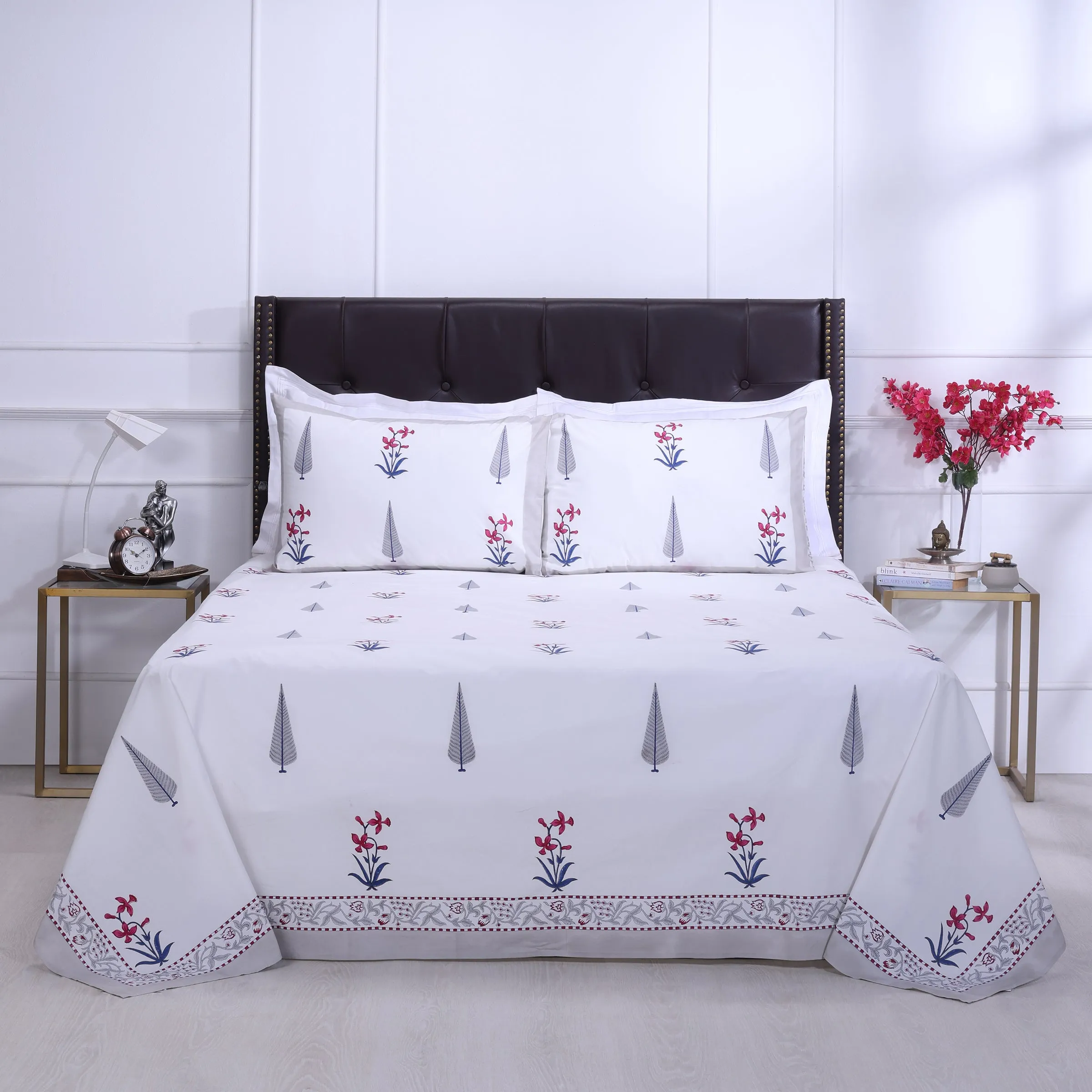 Cypress Fiza Grey Cotton Percale Bedsheet