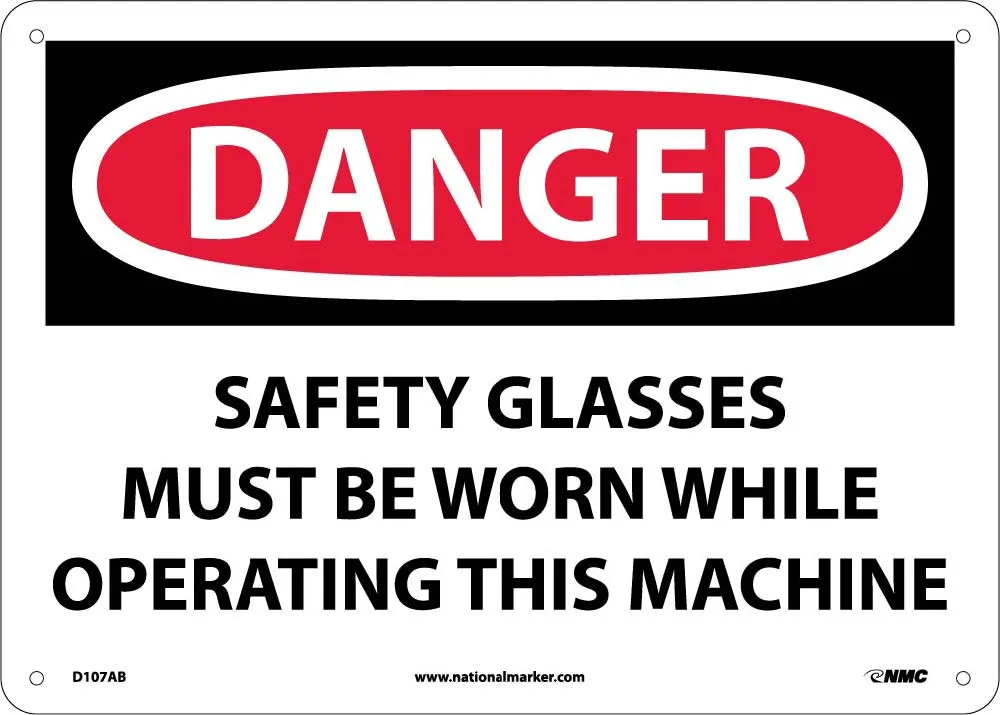 Danger Eye Protection Must Be Worn Sign