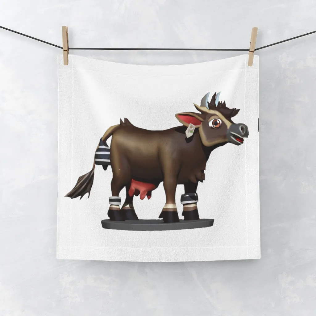 Dark Brown Cow Face Towel