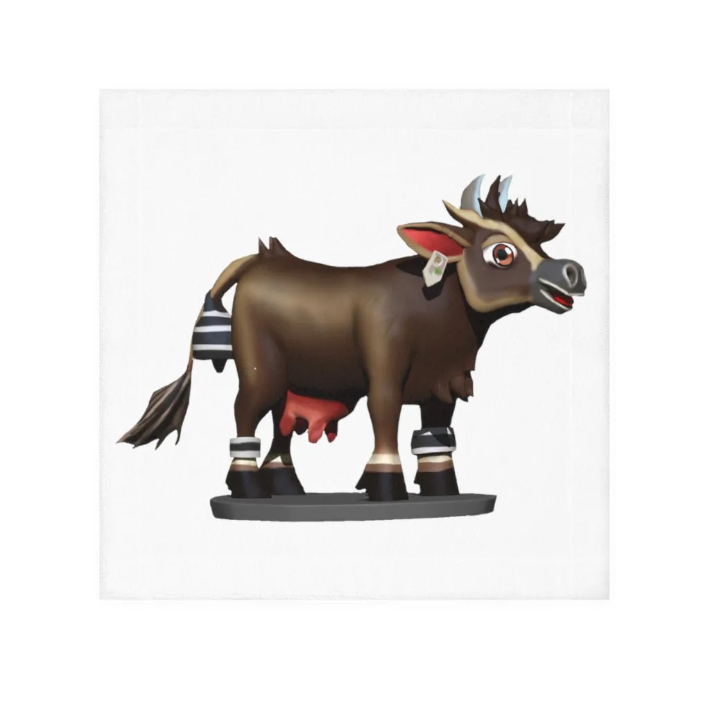 Dark Brown Cow Face Towel