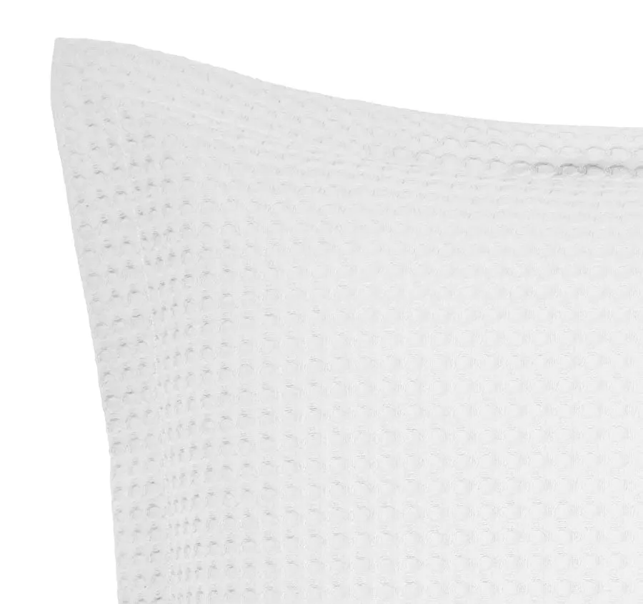 Deluxe Waffle European Pillowcase White