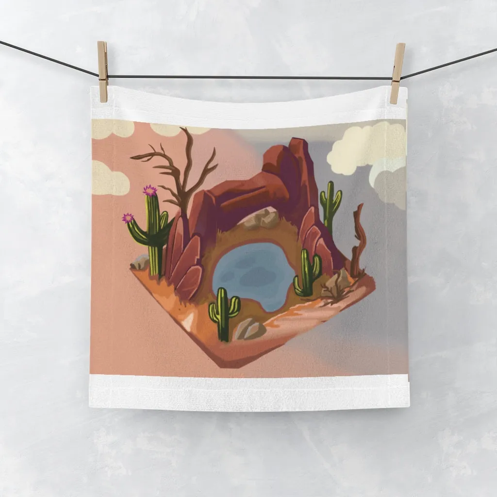 Desert Scene Face Towel