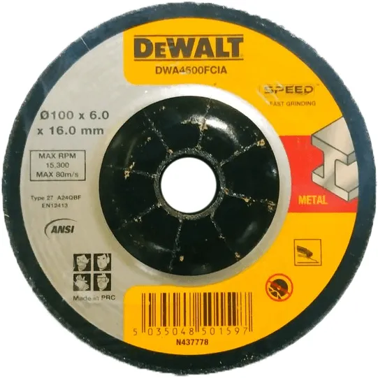 Dewalt DWA4500FCIA Grinding Disc 4" For Metal