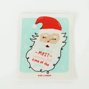 Doe A Deer- Most Wonderful Time Santa Swedish Dishcloths