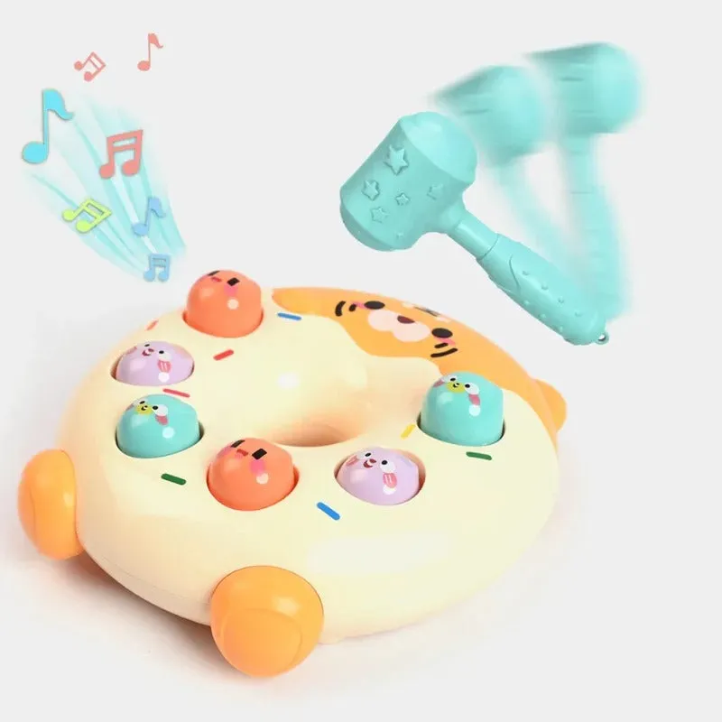 Donut Beat A Mole Musical Toy with Hammer - 015