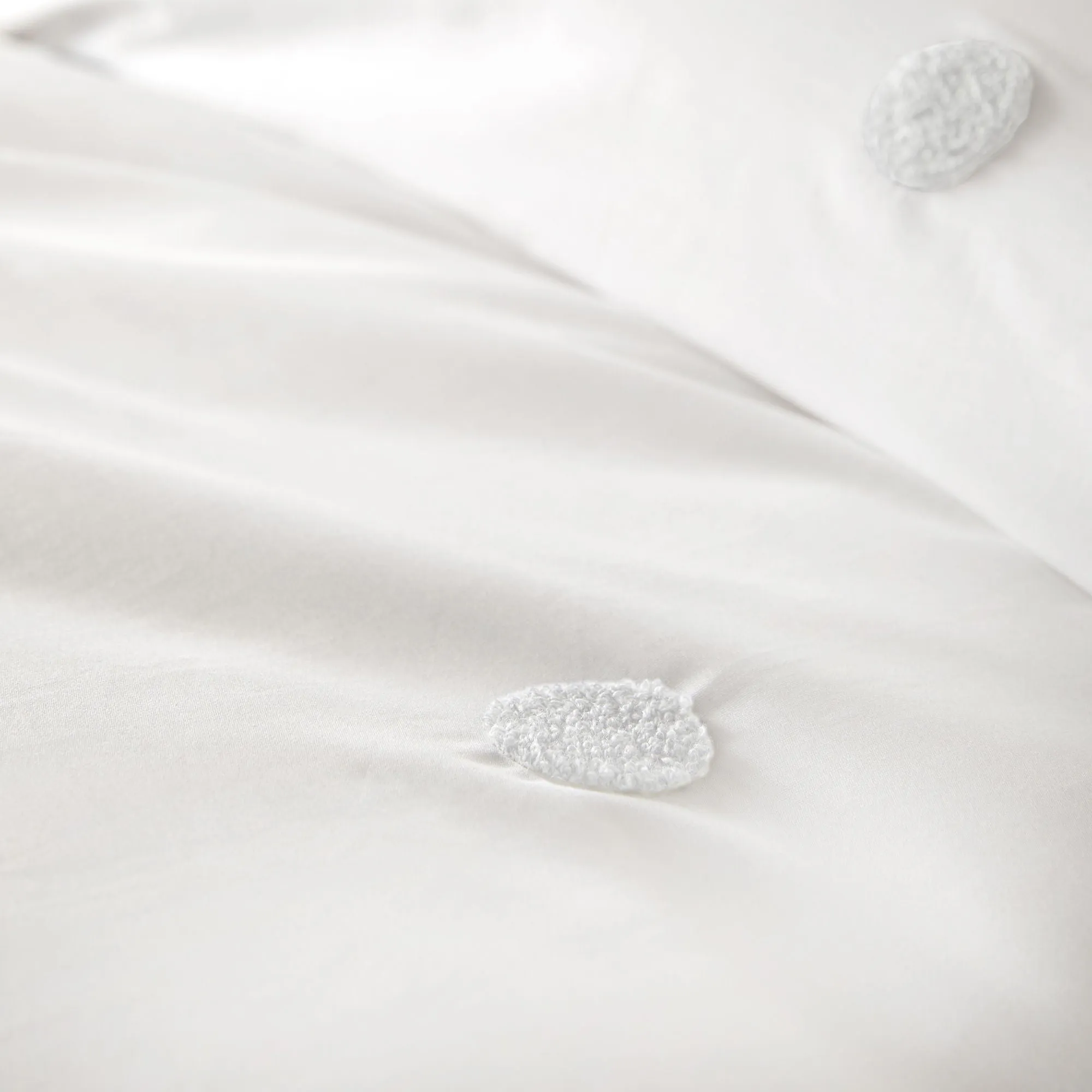 Dot Garden Duvet Cover Set by Appletree Boutique in White with White Dots