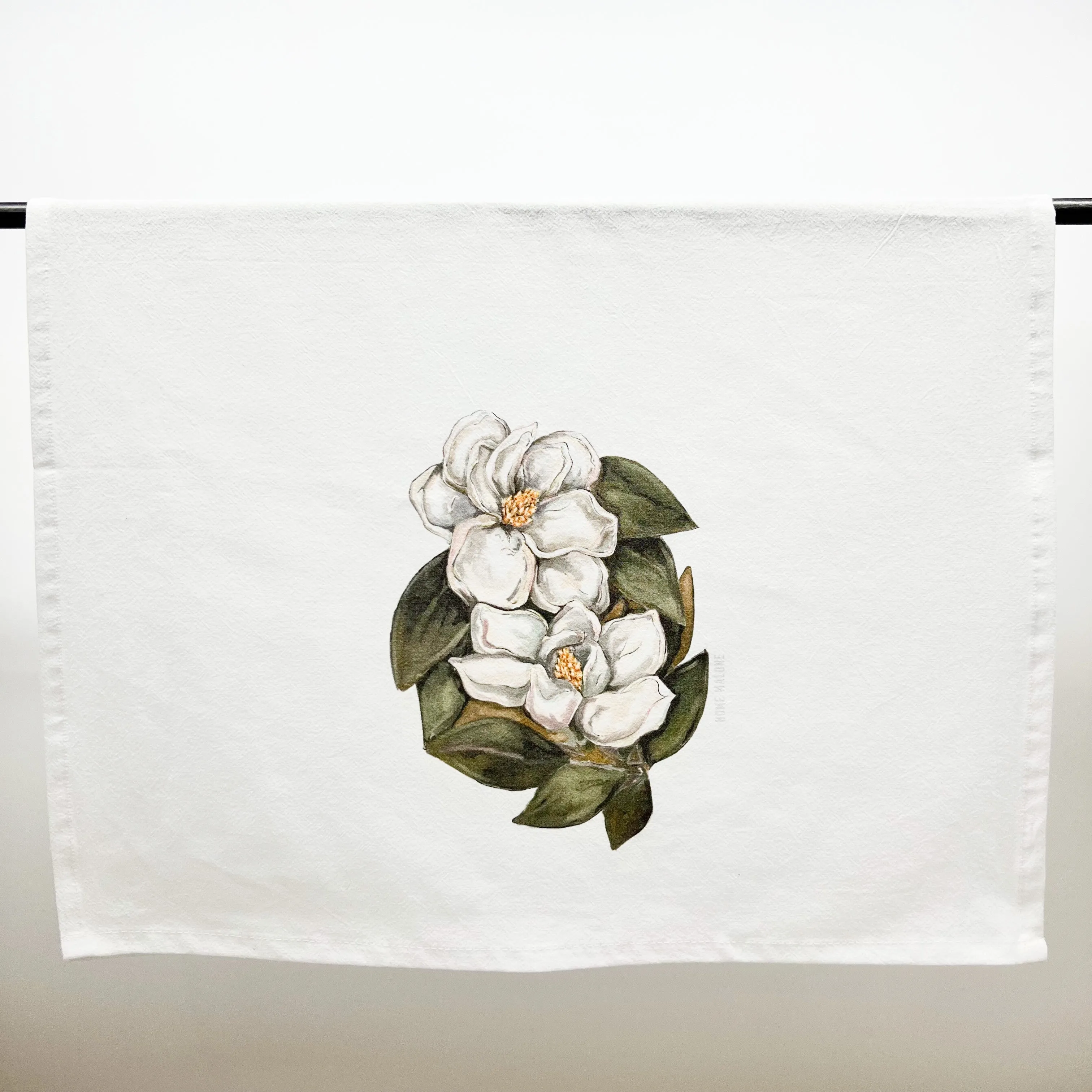 Double Magnolias Tea Towel