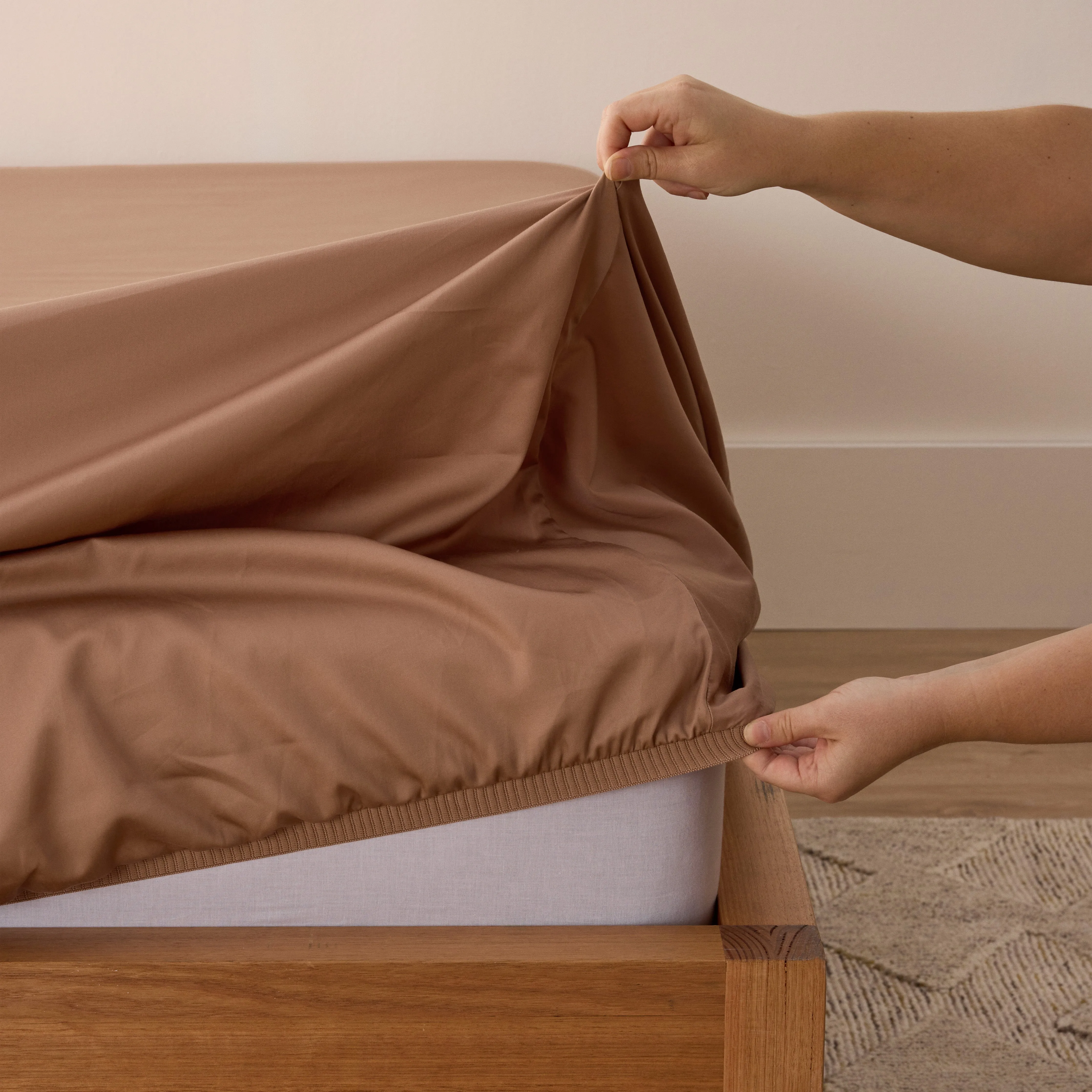 Eden Cotton - Biscuit Fitted Sheet