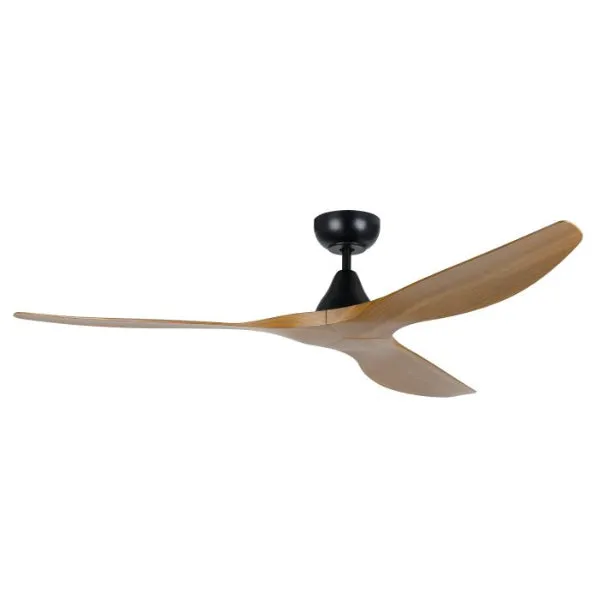 Eglo Surf 60in 152cm Ceiling Fan - Black with Teak Finish