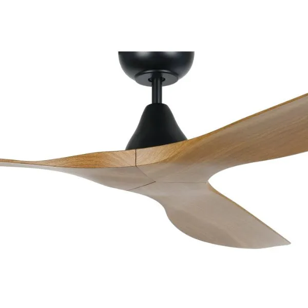 Eglo Surf 60in 152cm Ceiling Fan - Black with Teak Finish