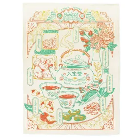 Eight Treasures Tea Tea Towel