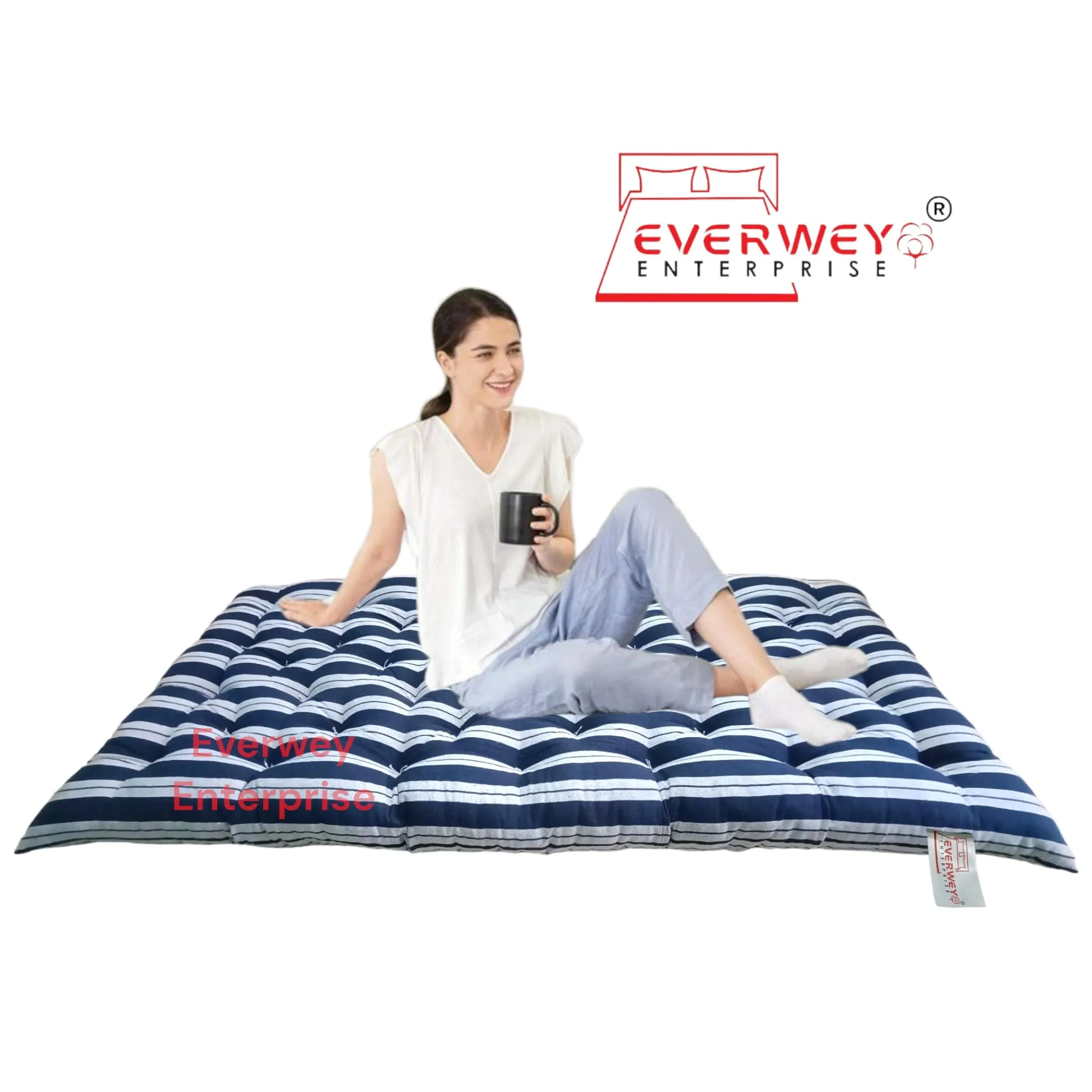 EVERWEY ENTERPRISE Cotton Mattress Single Bed Size 3 feet x 6 feet (72 inch x 36 inch) / Rui ka gadda/Foldable Mattress- 7 kg Weight