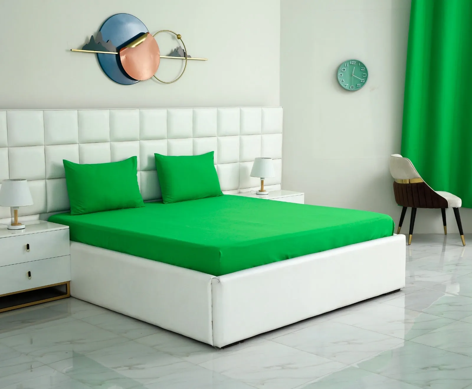 Fitted Bed Sheet-Green