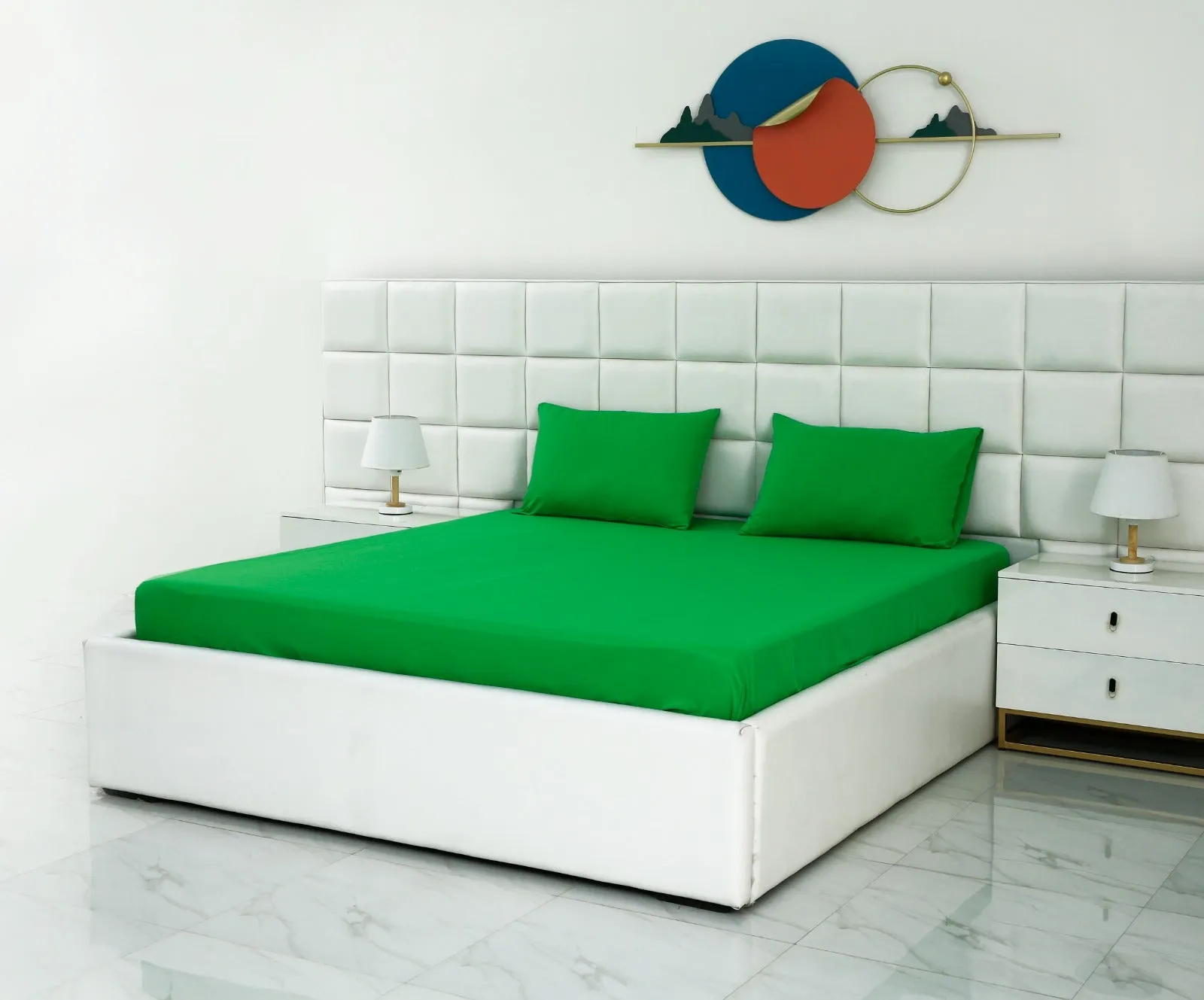 Fitted Bed Sheet-Green