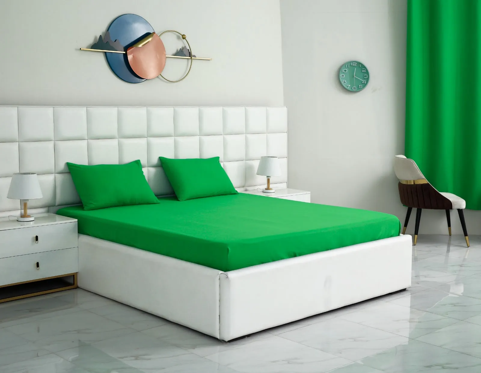 Fitted Bed Sheet-Green