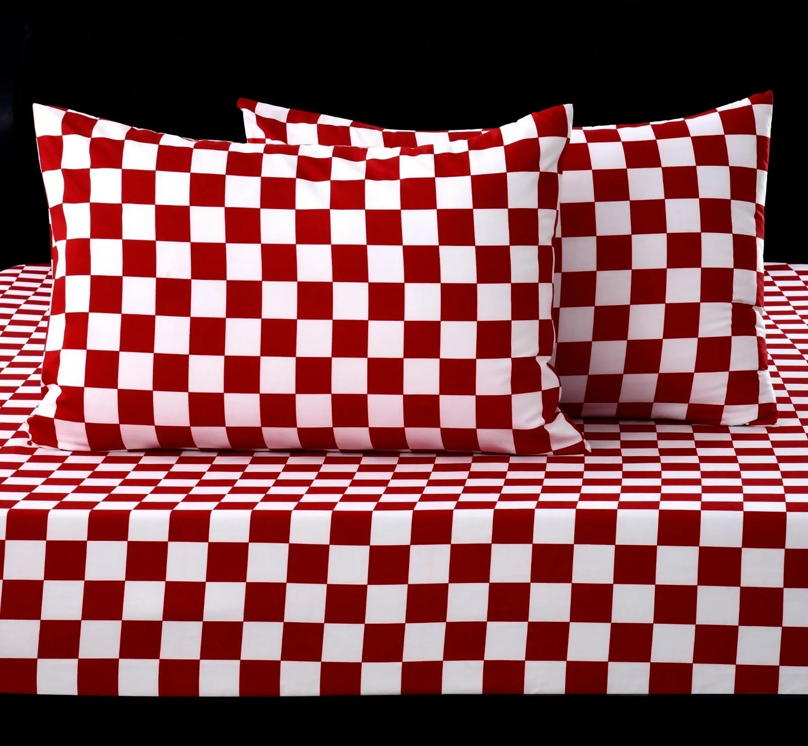 Fitted Bed Sheet-Red Chess