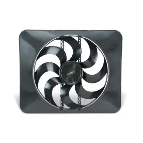 Flex-A-Lite Direct Fit Black Magic Xtreme Electric Cooling Fan - 15" Fan - Puller - 3300 CFM - 12V - Curved Blade - Plastic