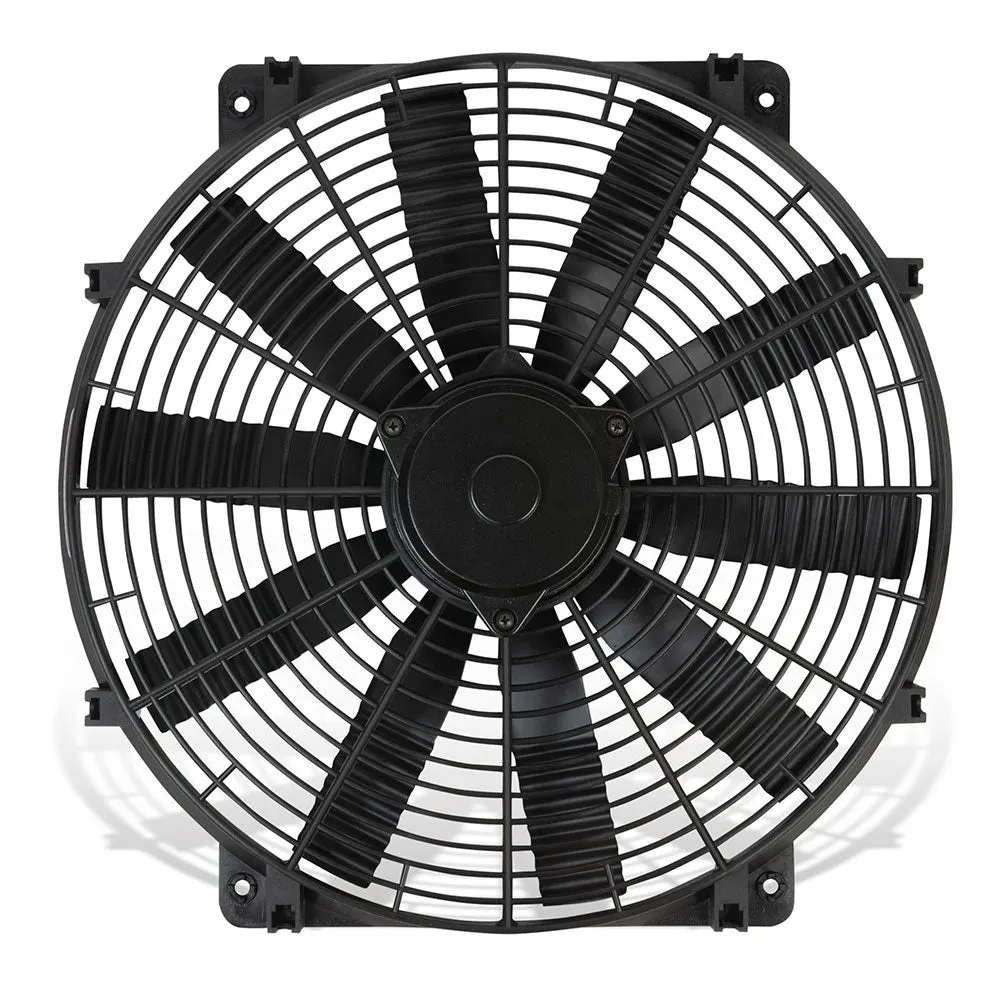 Flex-A-Lite Flex-Wave Electric Cooling Fan - 12" Fan - Push/Pull - 1325 CFM - 12V - Straight Blade - 13 x 12" - 3-1/2" - Plastic