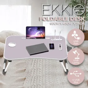 Foldable Laptop Bed Desk w/ USB Ports & Accessories, Ekkio