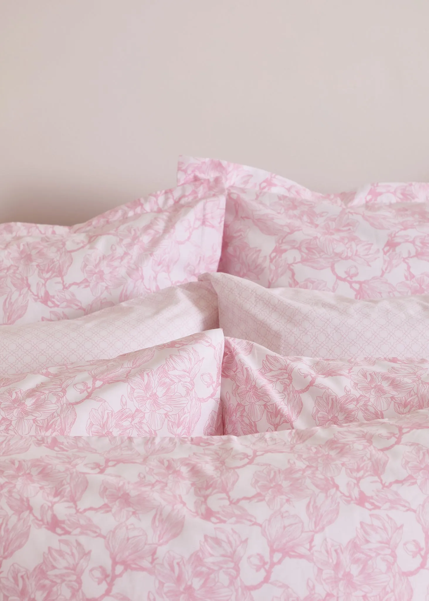 Foxford Pink Magnolia Oxford Pillowcase