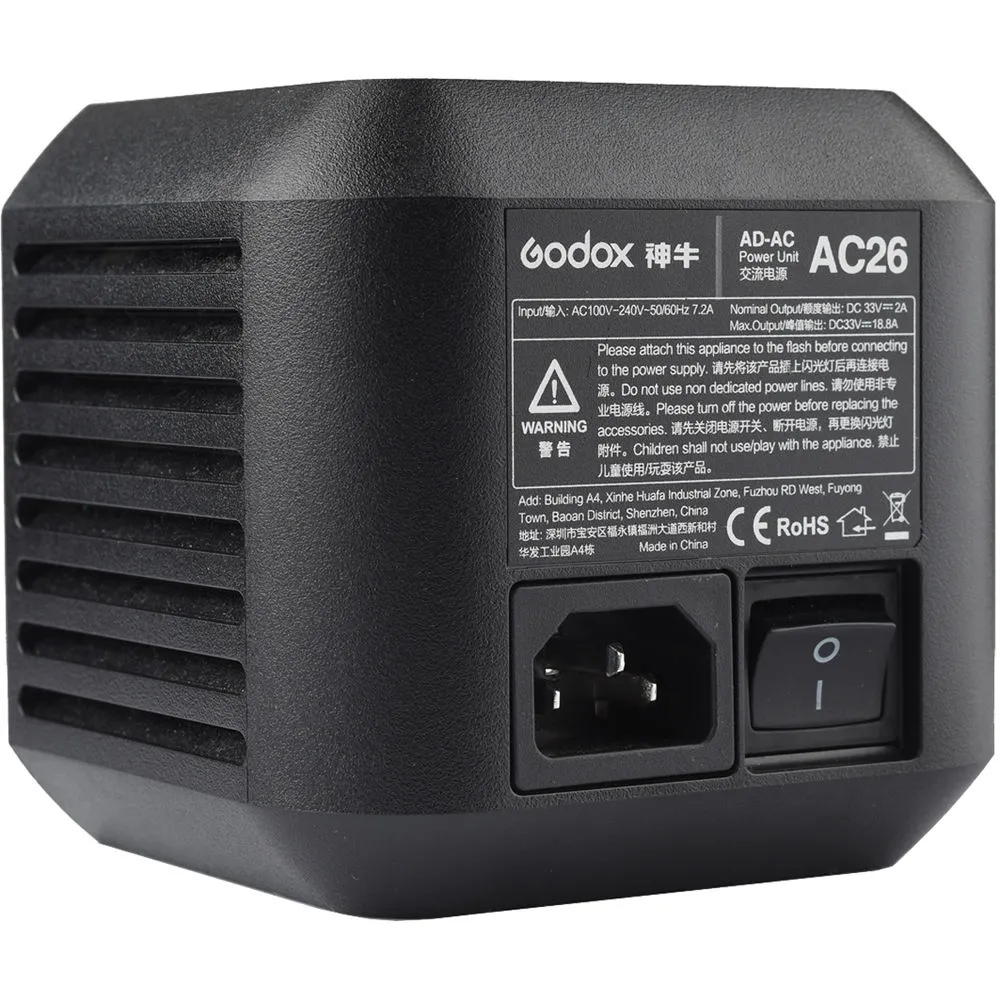 Godox AC26 AC Adapter for Godox AD600 Pro and AD600 Pro II