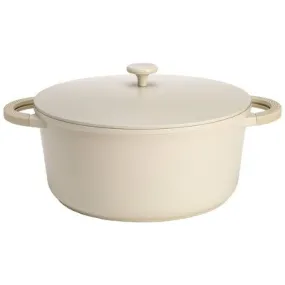 Goodful 7qt Cast Aluminum, Ceramic Stock Pot with Lid, Side Handles and