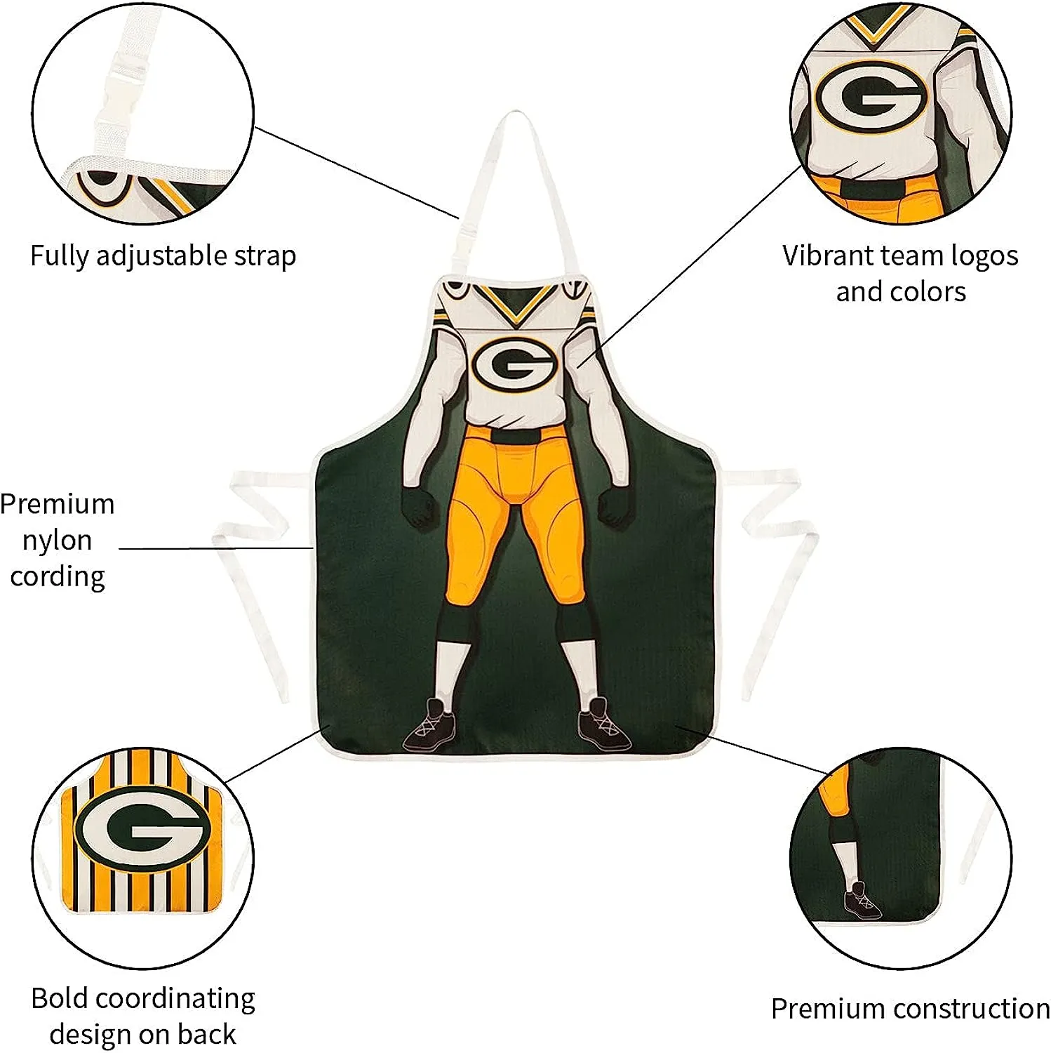 Green Bay Packers Double-Sided Apron