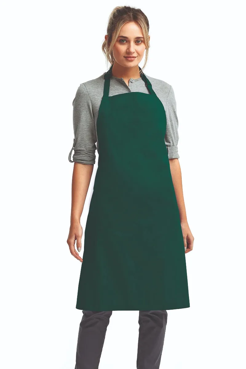 Green Sustainable Bib Apron (No Pockets)