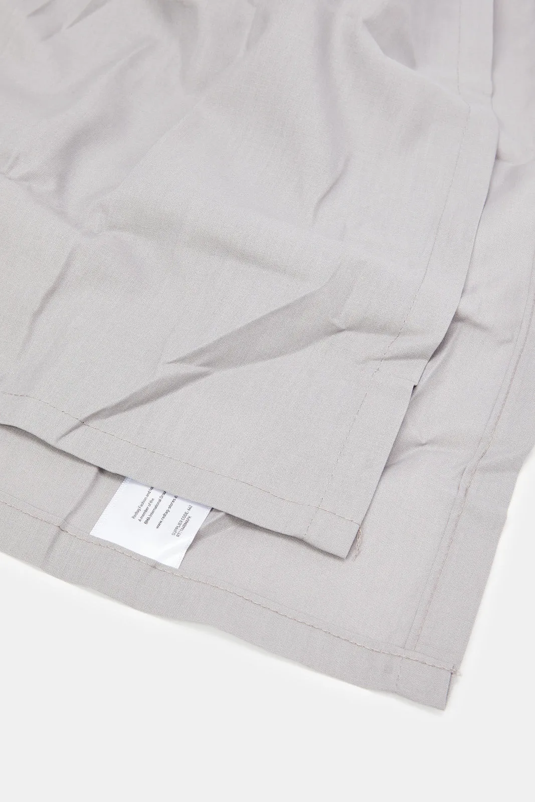 Grey Solid Flat Sheet Set (Double Size)