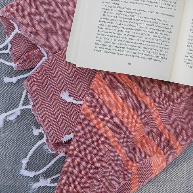 Hammam Towel Oxious Red & Orange