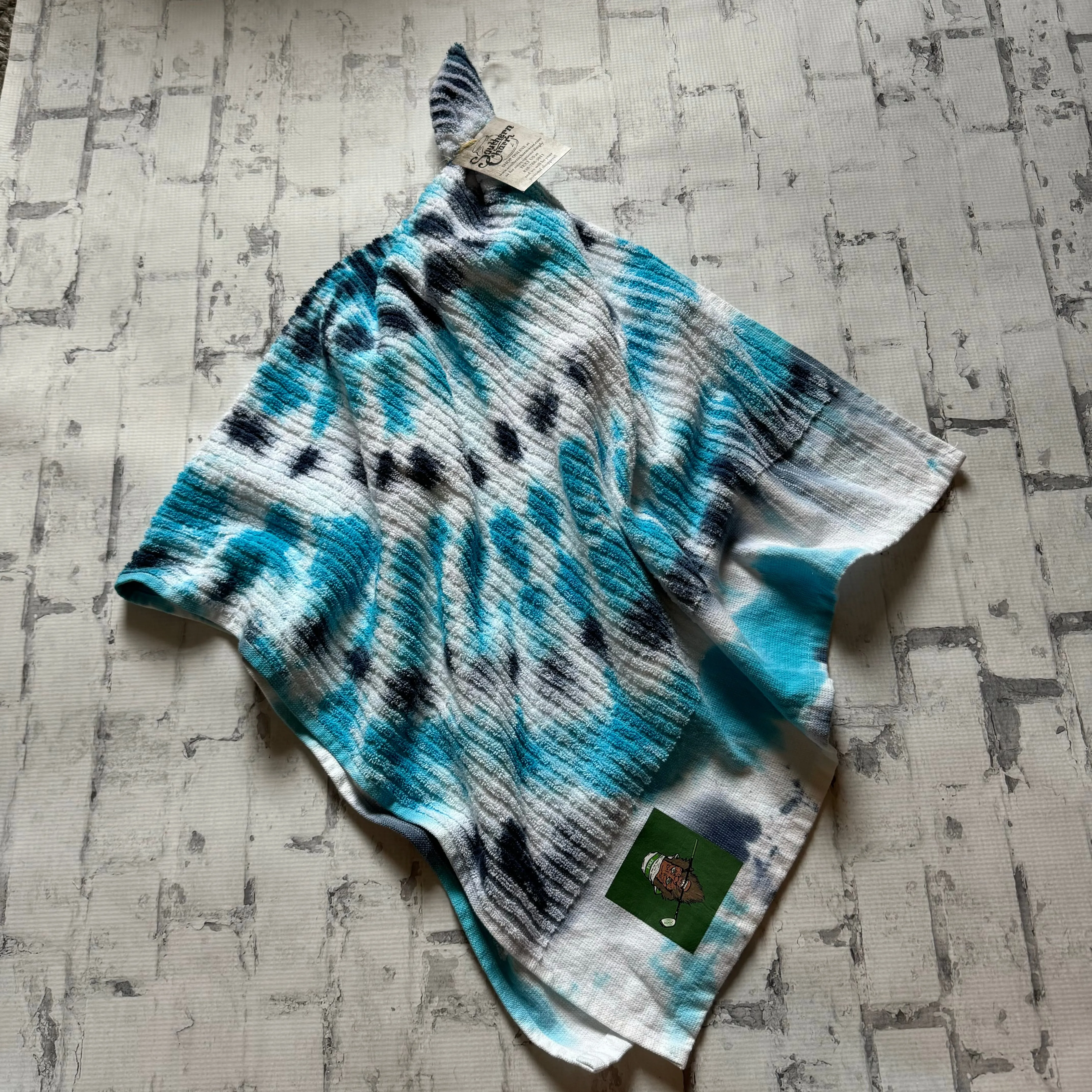 Hammer Down Golf Club "HD Golf Club" Towel - Blue Tie Dye