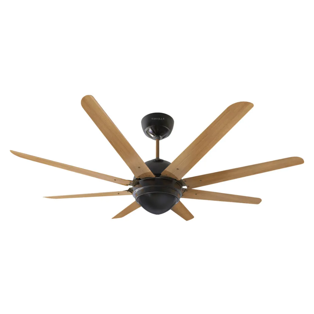 Havells Octet Ceiling Fan 1320mm 8 Blades Walnut Black Nickel