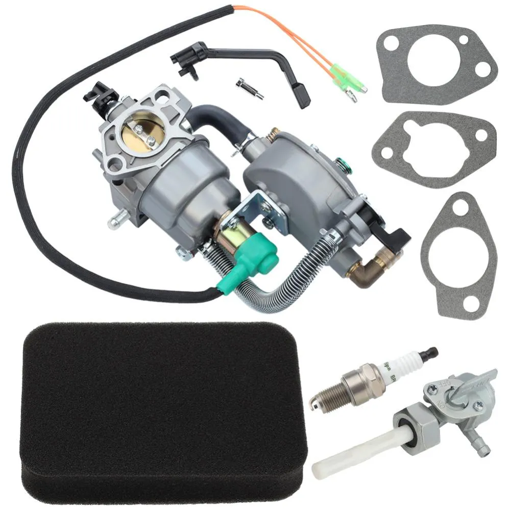 Hipa Dual Fuel Carburetor LPG/CNG Conversion Kit for Honda GX390 188F 4.5-5.5KW 13-14HP Engine Generator