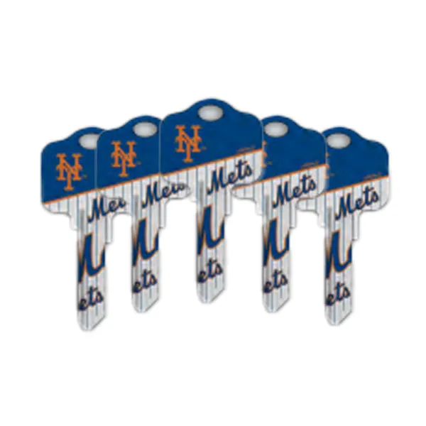 Ilco - MLB TeamKeys - Key Blank - New York Mets - KW1 (5 Pack)