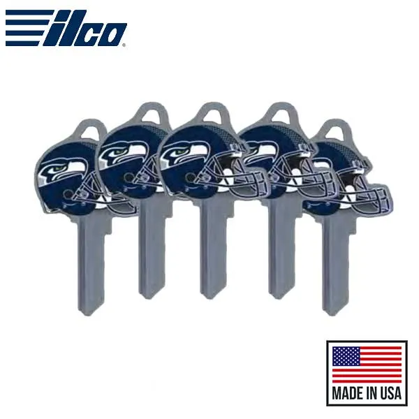 Ilco - NFL TeamKeys - Helmet Edition - Key Blank - Seattle Seahawks - SC1 (5 Pack)