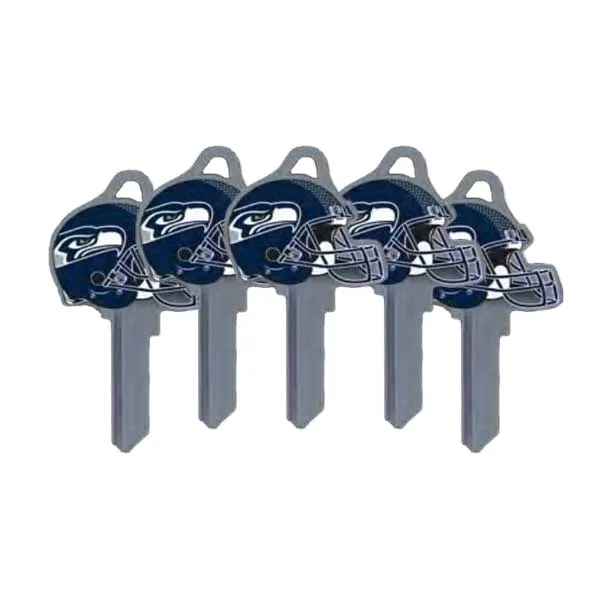 Ilco - NFL TeamKeys - Helmet Edition - Key Blank - Seattle Seahawks - SC1 (5 Pack)