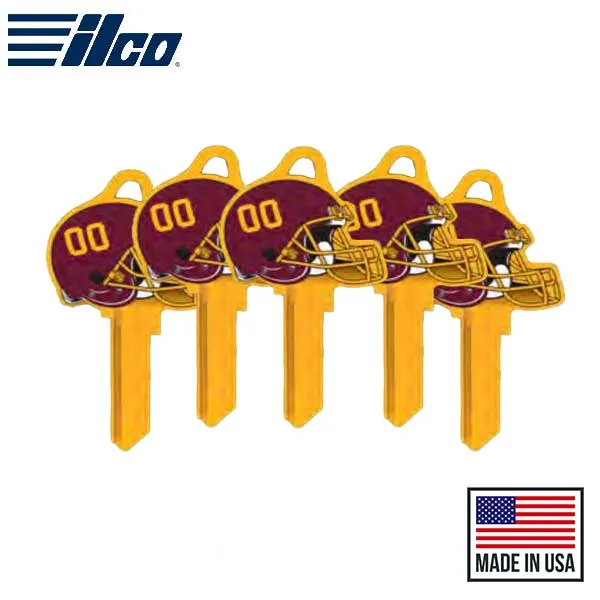 Ilco - NFL TeamKeys - Helmet Edition - Key Blank - Washington Football Team - KW1 (5 Pack)