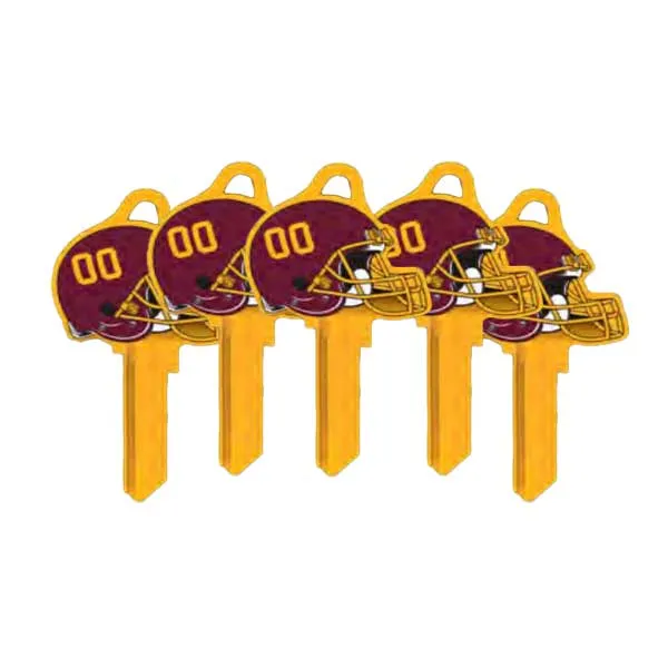 Ilco - NFL TeamKeys - Helmet Edition - Key Blank - Washington Football Team - KW1 (5 Pack)