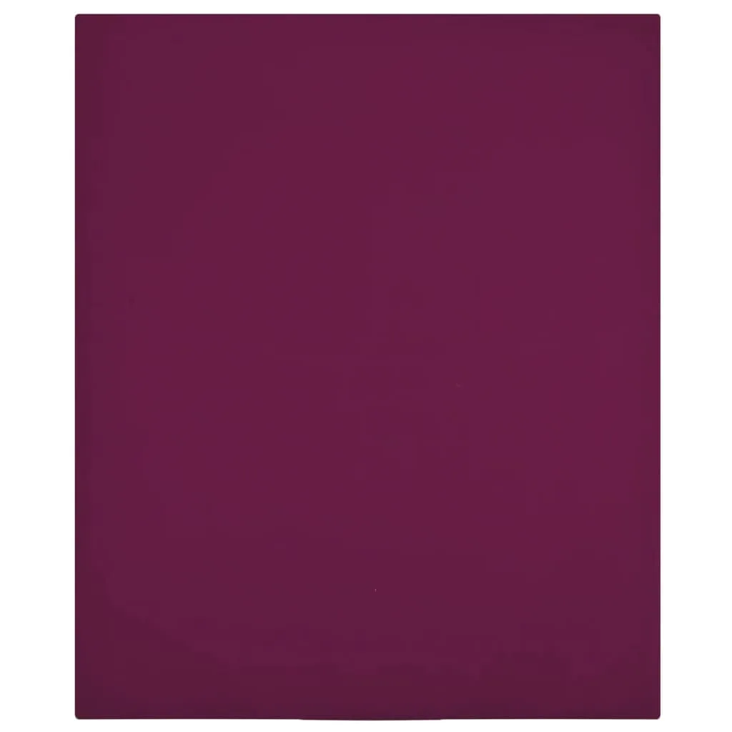 Jersey Fitted Sheet Bordeaux 180x200 cm Cotton