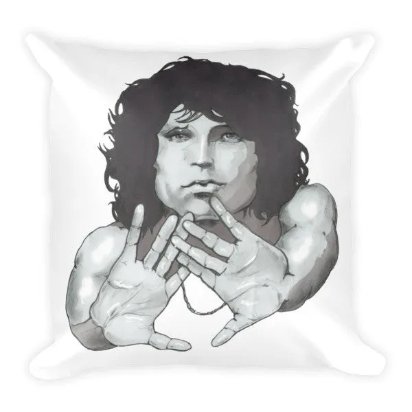 Jim Morrison by Robert Bowen Cushion