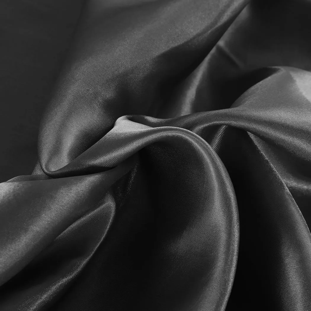 King Dreamz Silky Satin Sheets Fitted Black