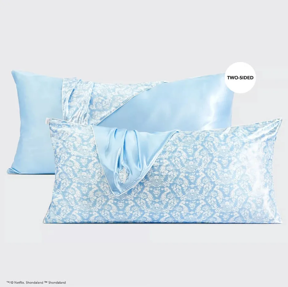 King Satin Pillowcase - Bridgerton Toile De Blue