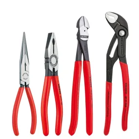 KNIPEX 4-Piece Cobra Combination Cutter and Needle Nose Pliers Set