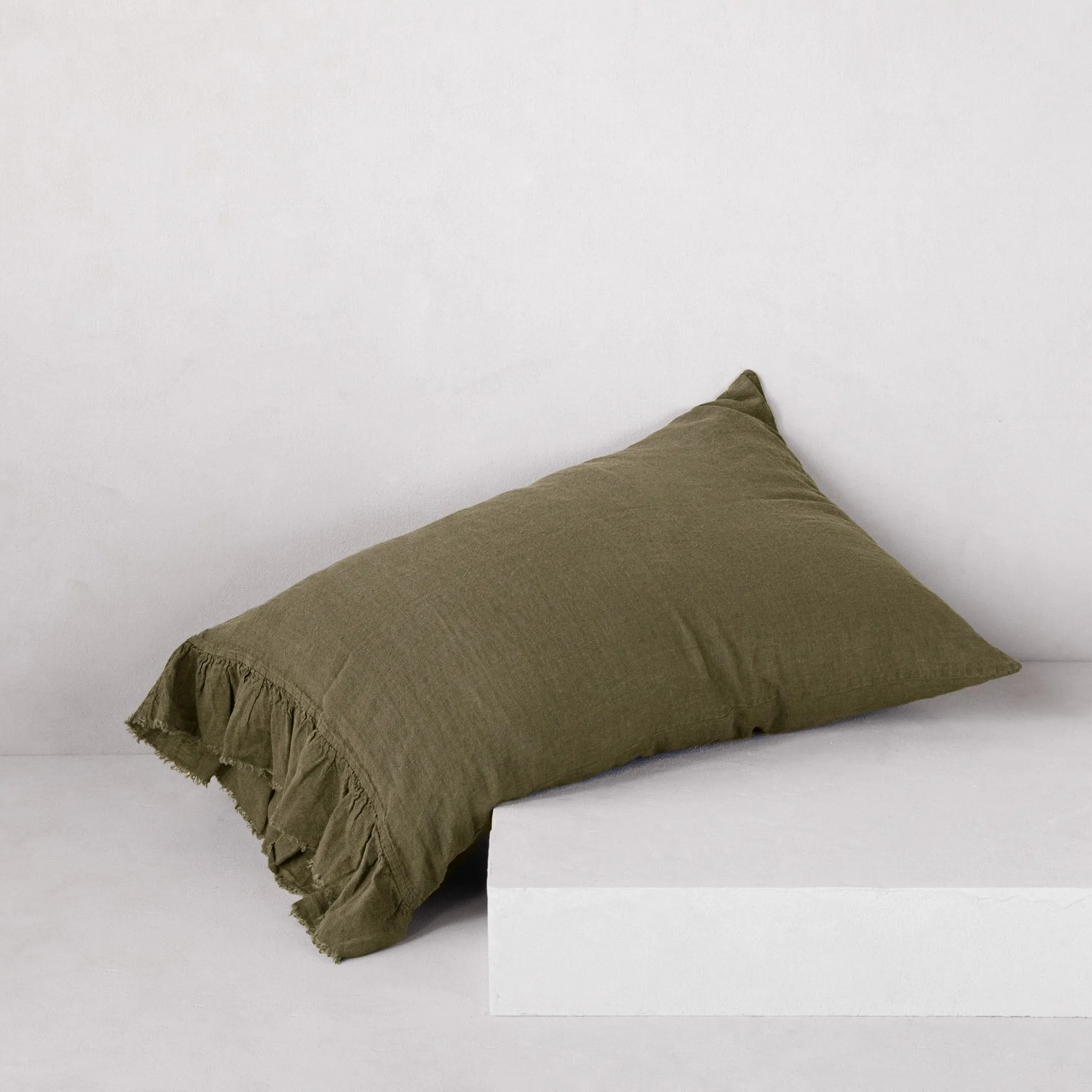 Kristine Linen Pillowcase - Armee