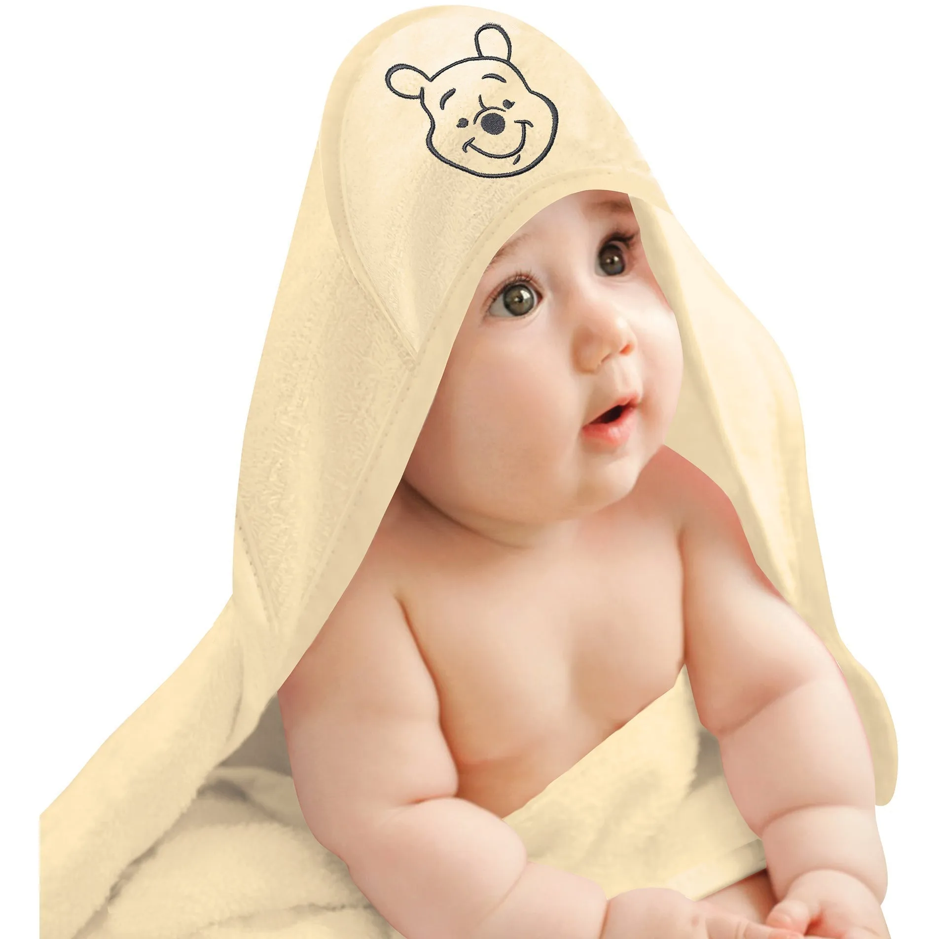 Lambs & Ivy Hunny Bear Pooh Hooded Bath Towel